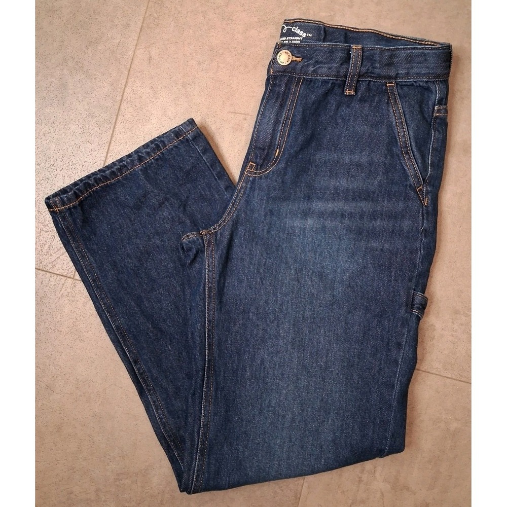 Wide Leg Barrel Jeans Girls Size 14 Relaxed Straight - Picture 2 of 14